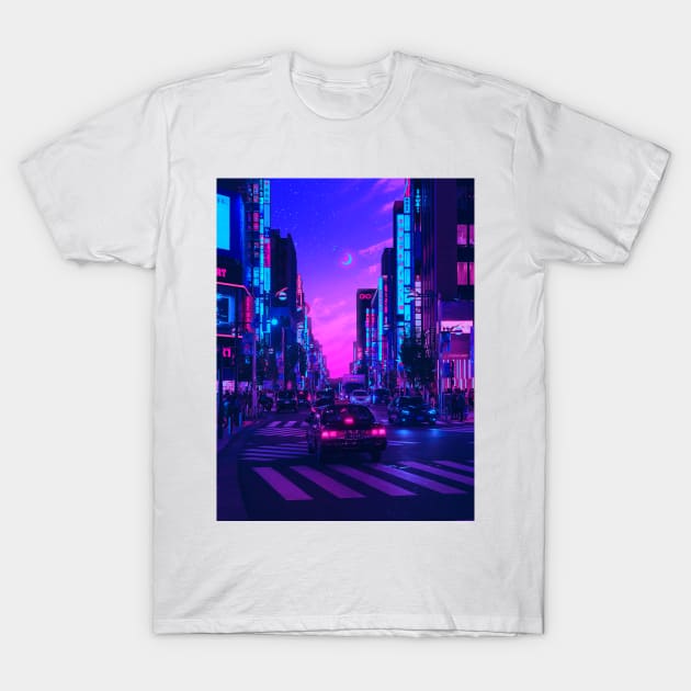 Shinjuku Cyber T-Shirt by funglazie
